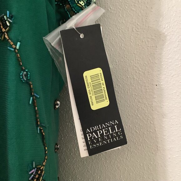 NWT Green Sequin Beaded Glamorous 20s Retro Holiday Blouse Christmas Party XL - Picture 4 of 8